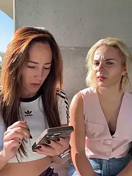 SweetAlegra_ — Both rub pussy with boobs out